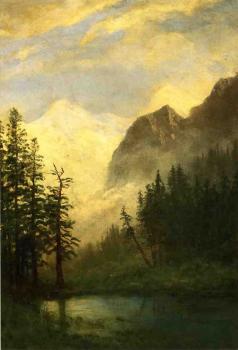 Albert Bierstadt : Mountain Landscape